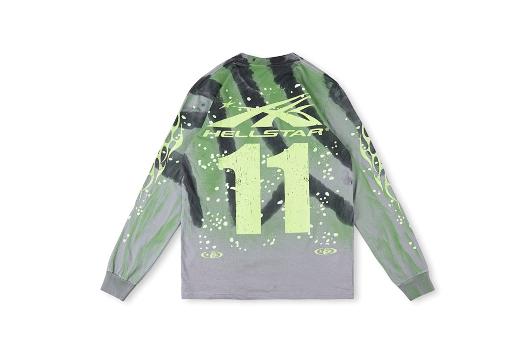 Hellstar studios Moto Cross Long Sleeve Tee扎染休息长T - view 12