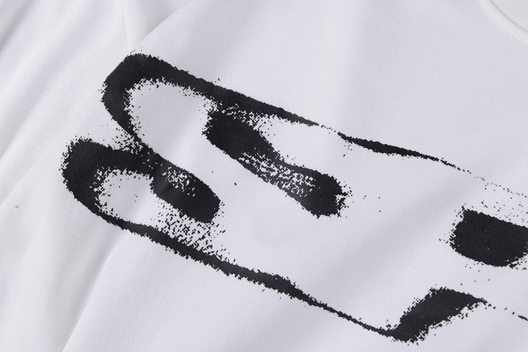 Sp5der worldwide 555555 Beluga Heather Grey休闲长T - view 4