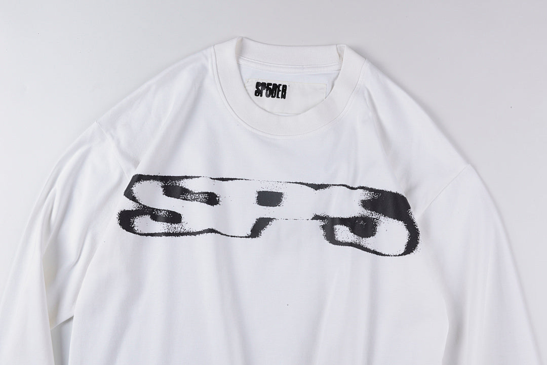 Sp5der worldwide 555555 Beluga Heather Grey休闲长T - view 7