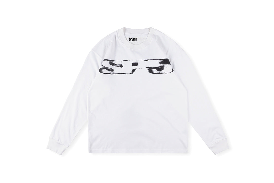 Sp5der worldwide 555555 Beluga Heather Grey休闲长T - view 10