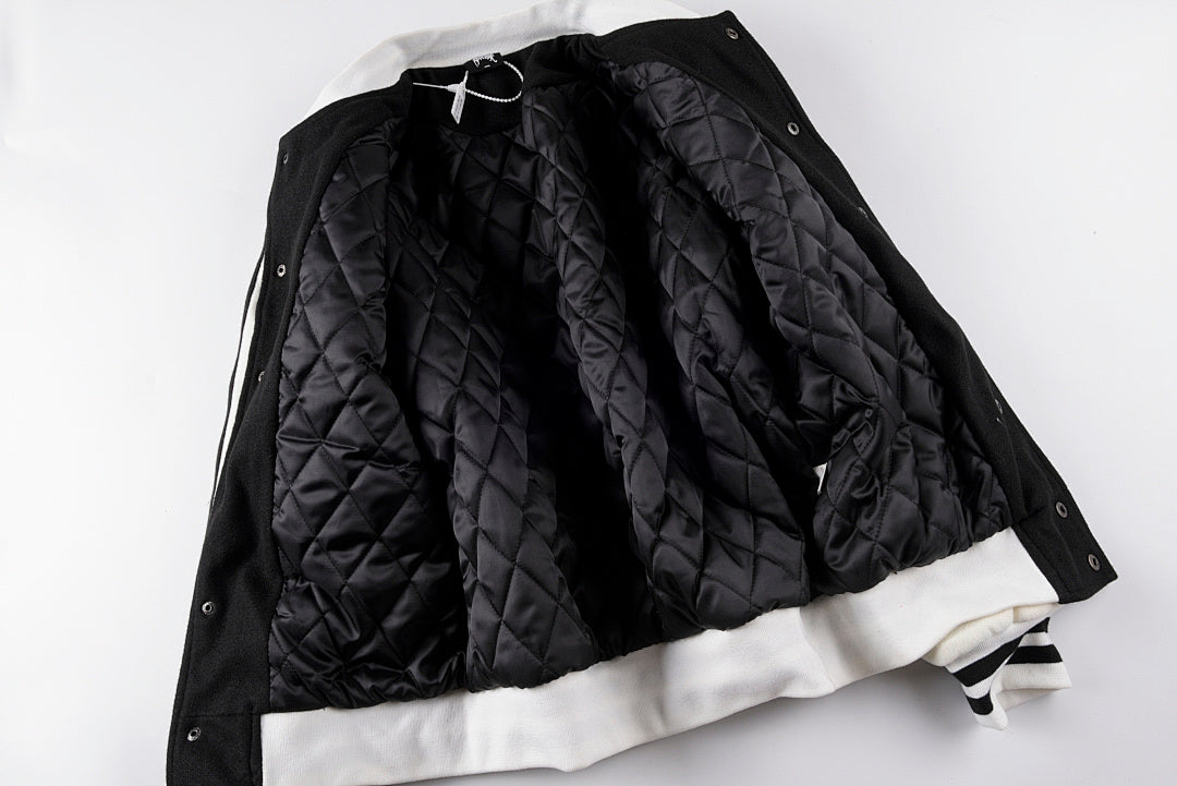 Revenge Varsity Letterman Jacket 刺绣拼接棒球服棉衣夹克外套 - view 2