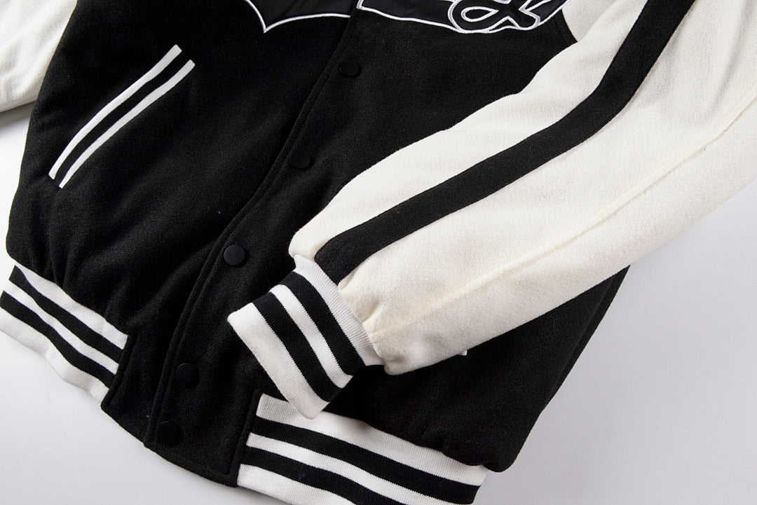 Revenge Varsity Letterman Jacket 刺绣拼接棒球服棉衣夹克外套 - view 3