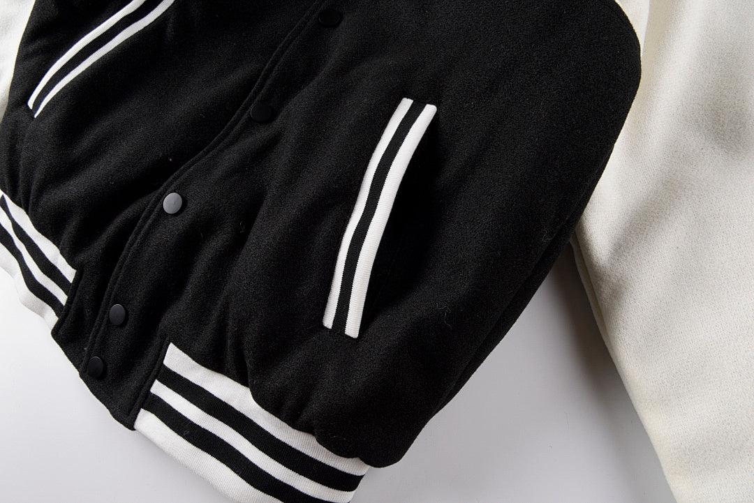 Revenge Varsity Letterman Jacket 刺绣拼接棒球服棉衣夹克外套 - view 4