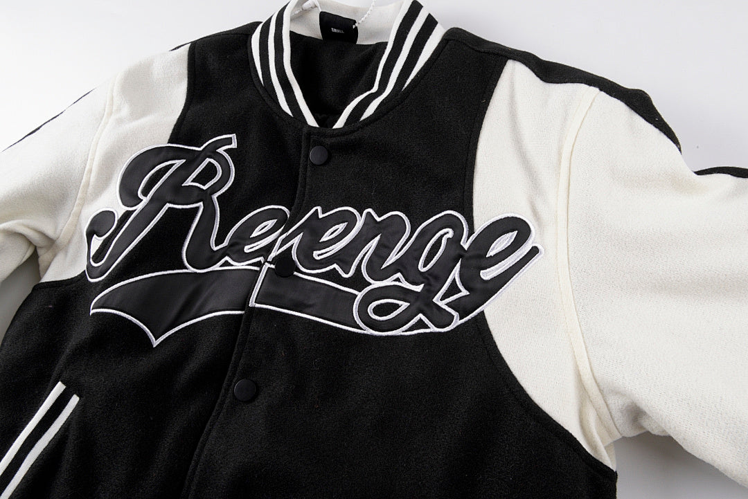 Revenge Varsity Letterman Jacket 刺绣拼接棒球服棉衣夹克外套 - view 6