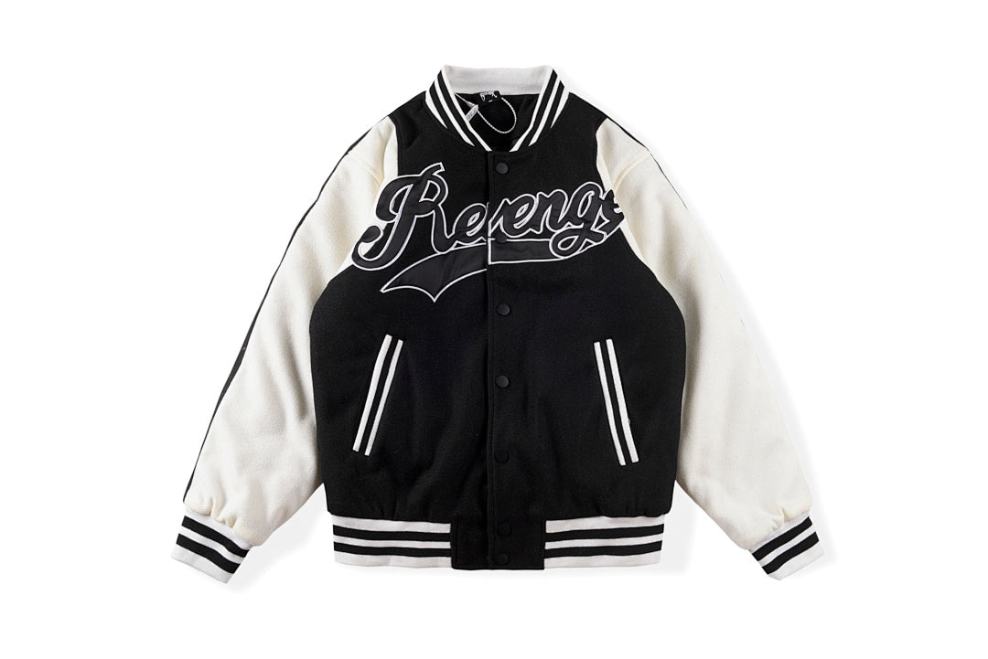 Revenge Varsity Letterman Jacket 刺绣拼接棒球服棉衣夹克外套 - view 9