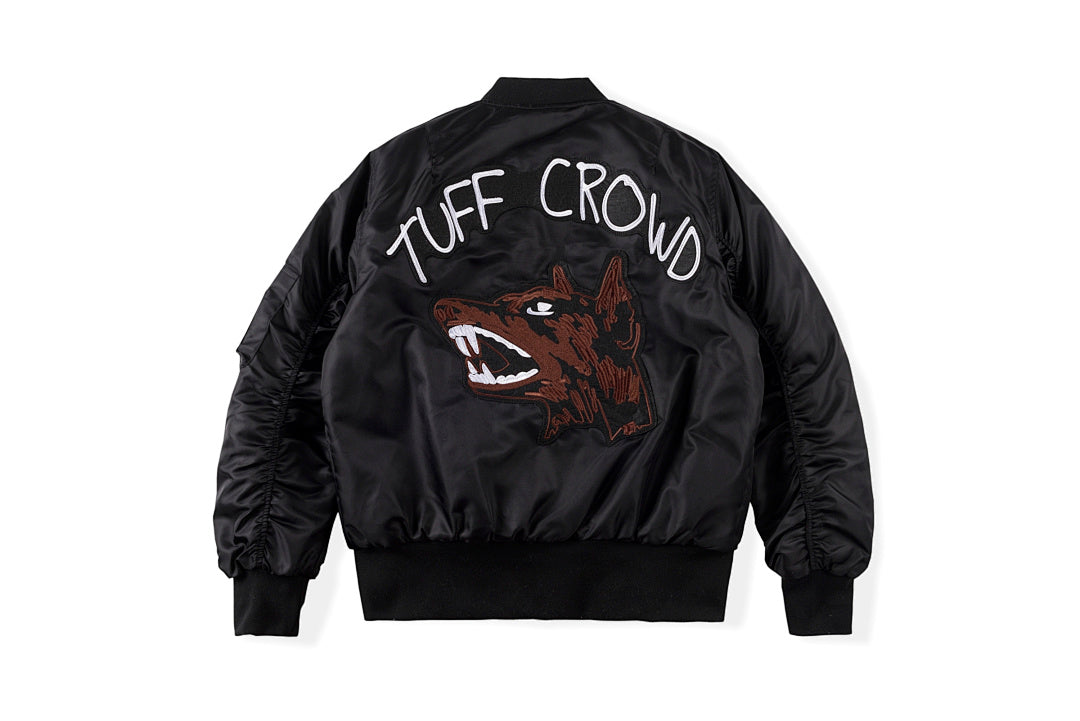 明星同款 TUFF CROWD Jacket ins同款狗头重工刺绣拉链棉衣夹克 - view 12
