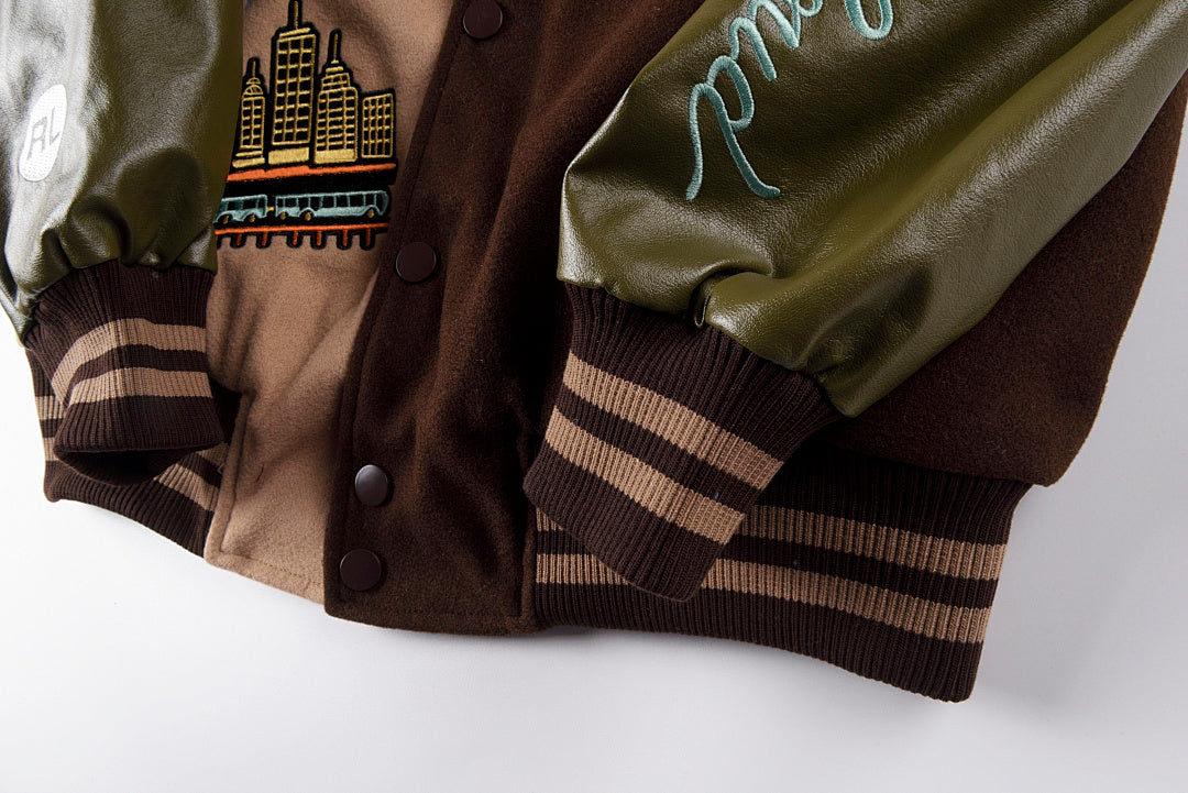 Travis Scott rolling lou Cotw Nyc Jacket 重工刺绣棒球服夹克 - view 4