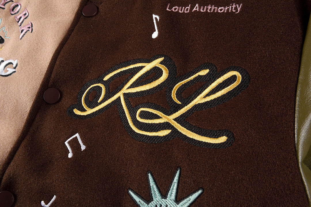 Travis Scott rolling lou Cotw Nyc Jacket 重工刺绣棒球服夹克 - view 9