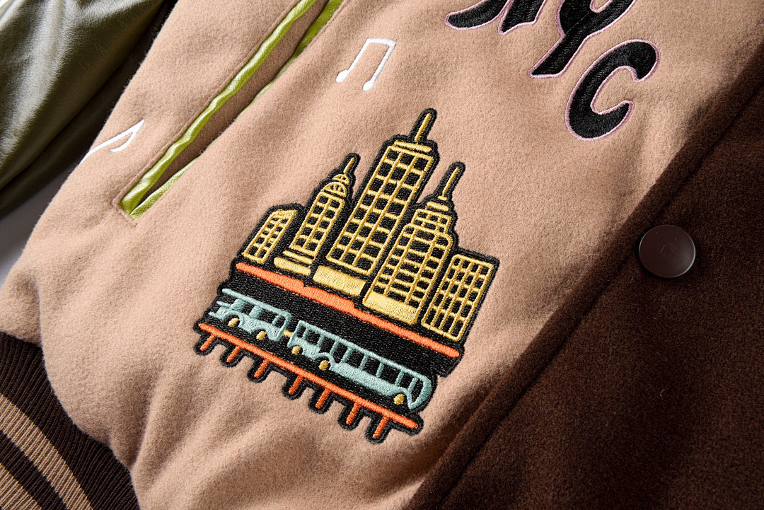 Travis Scott rolling lou Cotw Nyc Jacket 重工刺绣棒球服夹克 - view 10