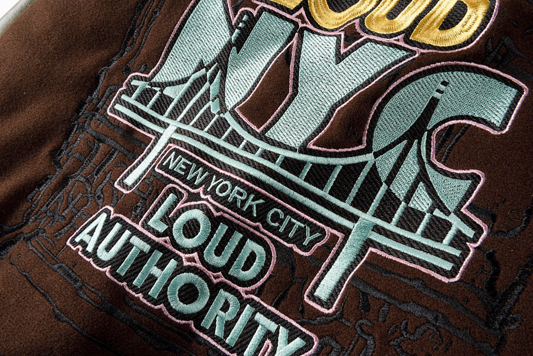 Travis Scott rolling lou Cotw Nyc Jacket 重工刺绣棒球服夹克 - view 12