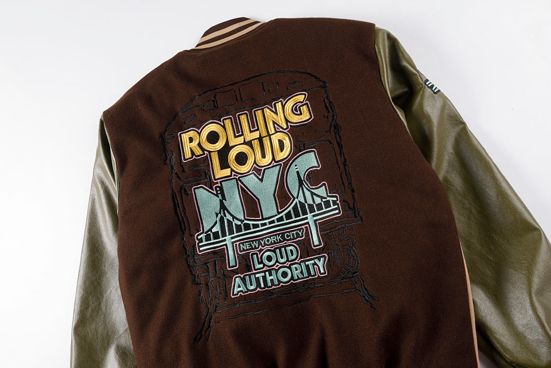 Travis Scott rolling lou Cotw Nyc Jacket 重工刺绣棒球服夹克 - view 13