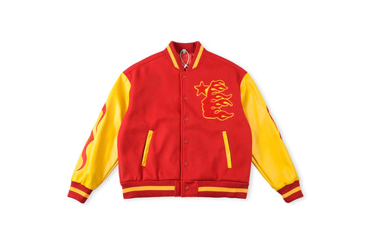 Hellstar Records Werewolf Letterman Jacket皮袖老虎刺绣夹克 - view 13