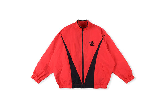 Hellstar Thriller Red Track Jacket Pants 拼接刺绣外套 - view 13