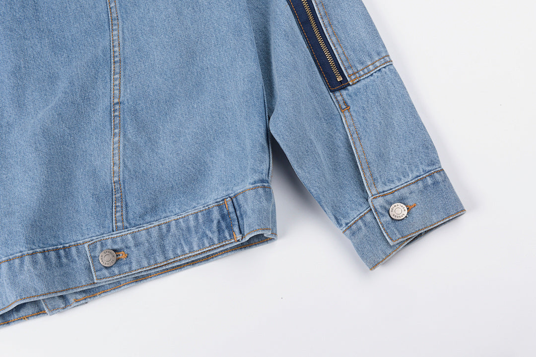 Sp5der 555555 demin jean jacket 印花牛仔外套 - view 8