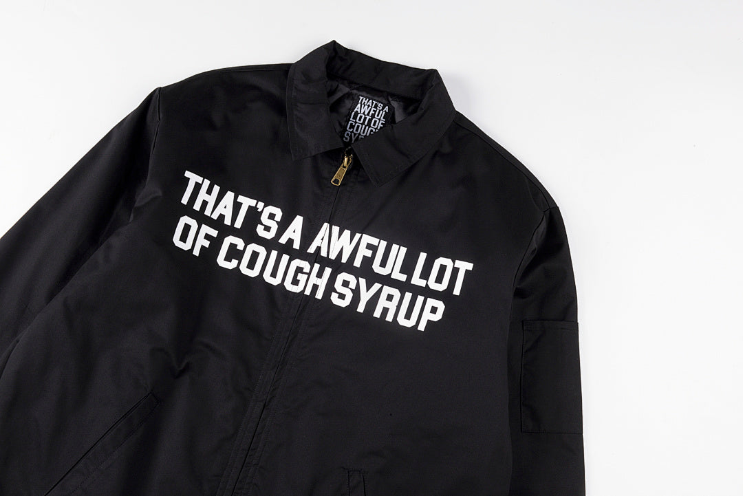 That's A Awful Lot of Cough Syrup字母印花休闲夹棉长袖衬衫 - view 6