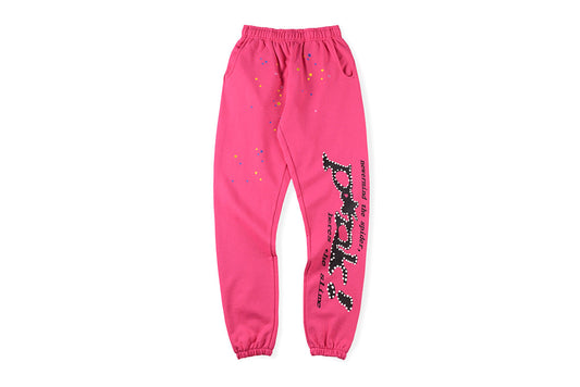 Young Thug 明星同款 Sp5der 555555 Pink Hoodie 长裤 - view 13