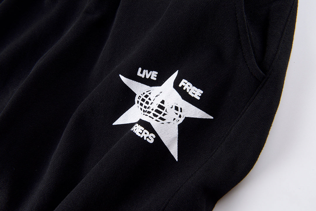 Barriers Live free brown Hoodie 贝壳大logo男女长裤 - view 5