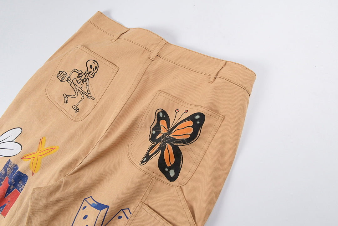 明星同款TUFF CROWD cargo pants 手绘图案运动休闲工装长裤明星同款TUFF CROWD cargo pants 手绘图案运动休闲工装长裤 - view 8