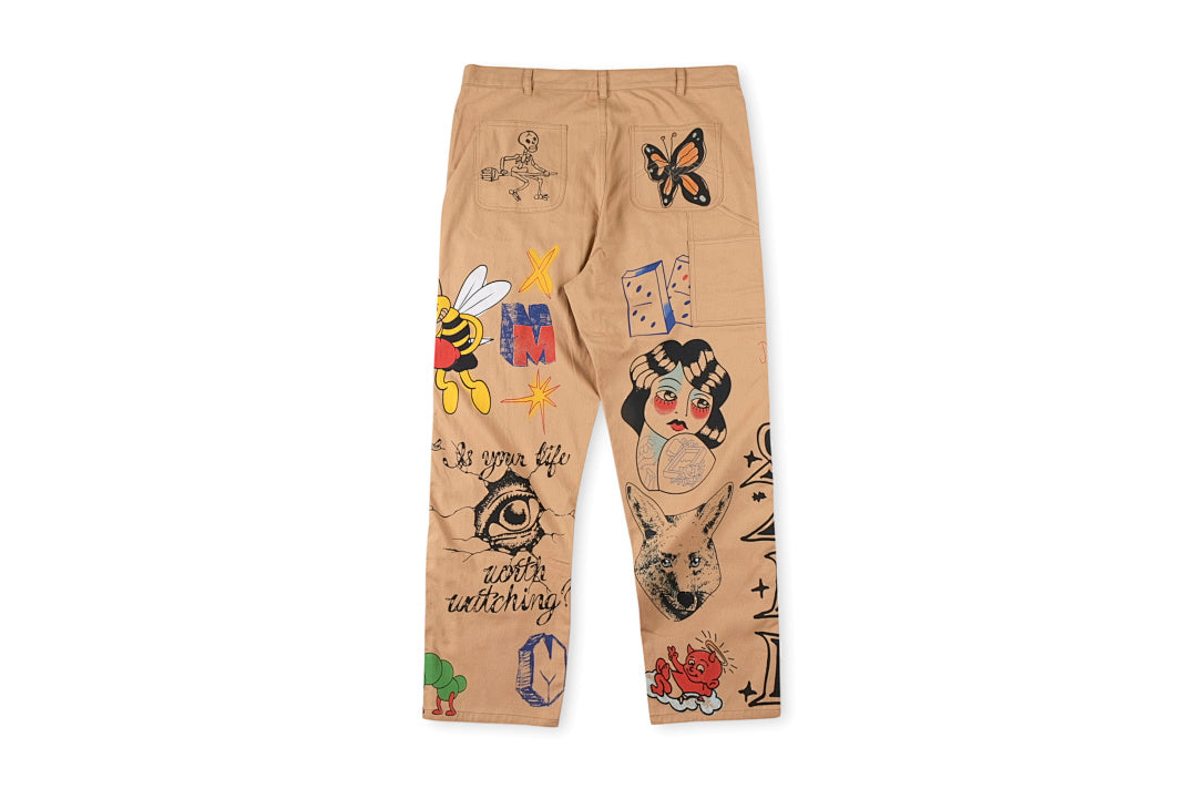 明星同款TUFF CROWD cargo pants 手绘图案运动休闲工装长裤明星同款TUFF CROWD cargo pants 手绘图案运动休闲工装长裤 - view 9