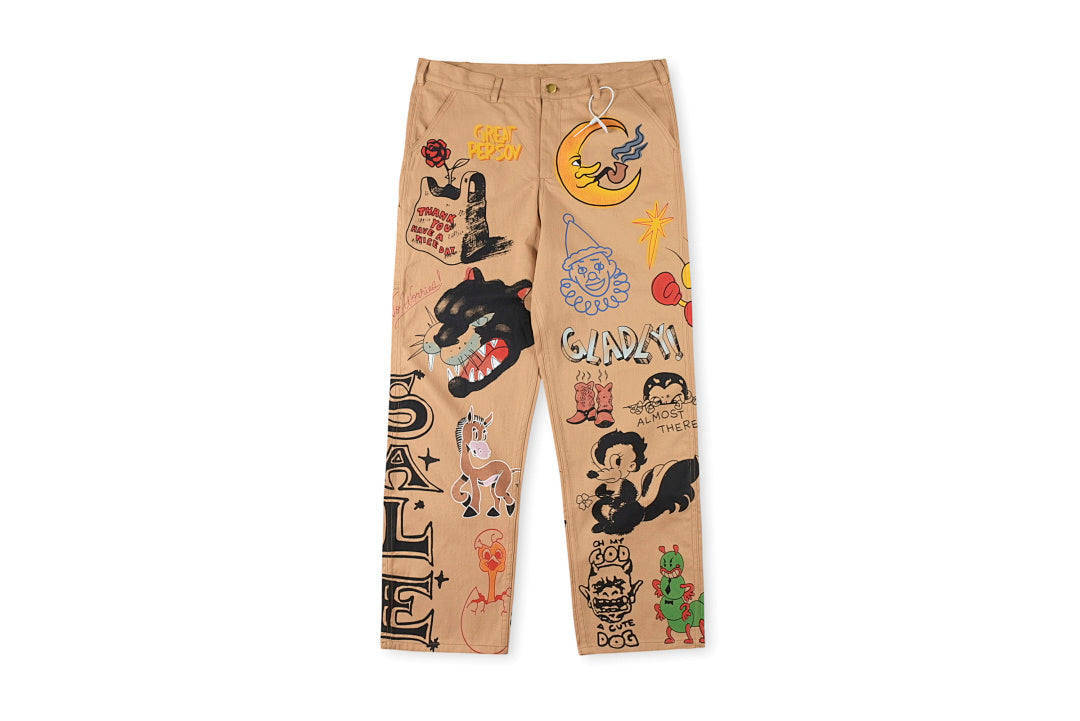 明星同款TUFF CROWD cargo pants 手绘图案运动休闲工装长裤明星同款TUFF CROWD cargo pants 手绘图案运动休闲工装长裤 - view 10