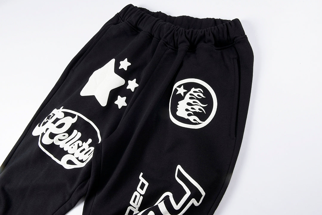 Hellstar path to paradise Black Sweatpants 运动休息纯棉长裤 - view 7