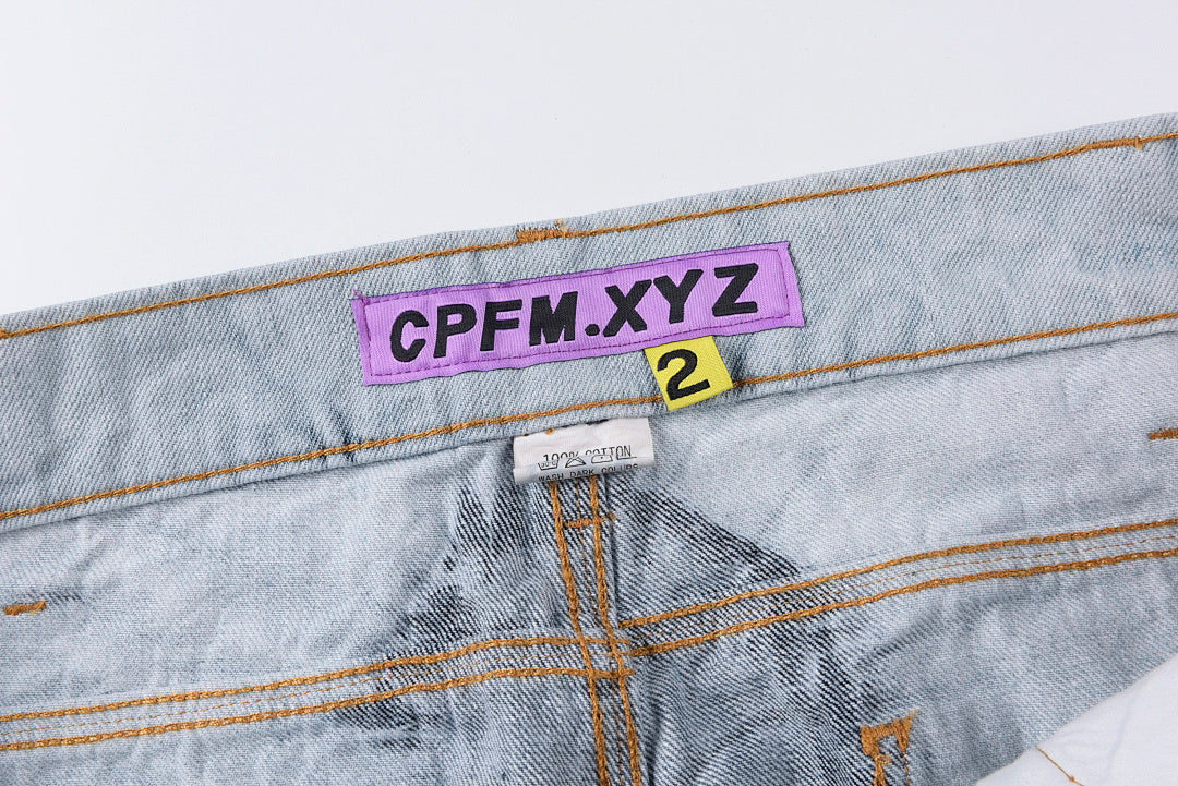 Rocky 同款CPFM.XYZ Capenter Denim Pants 扎花牛仔休闲运动长裤 - view 2