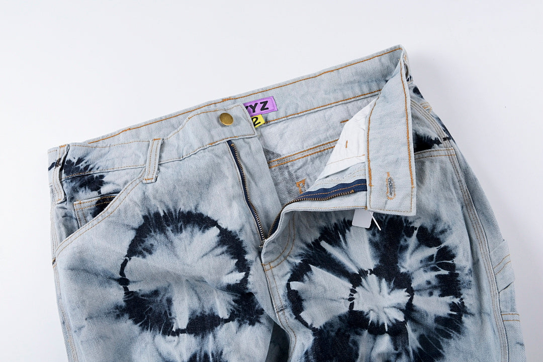 Rocky 同款CPFM.XYZ Capenter Denim Pants 扎花牛仔休闲运动长裤 - view 3