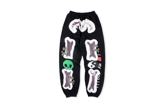 菲董明星同款CPFM.XYZ Come my dog pants 骨头休闲运动长裤 - view 9