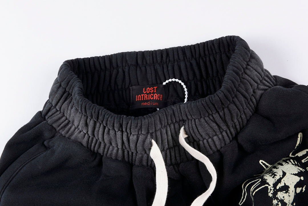 Lost intricacy Lavender Zip Up Hoodie骷髅大logo洗水长裤 - view 2