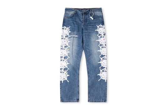 Spider Worldwide denim jean jacket牛仔长裤 - view 11
