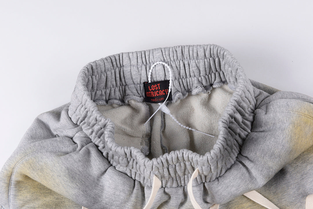 Lost intricacy Lavender Zip Up Hoodie logo洗水印花长裤 - view 2