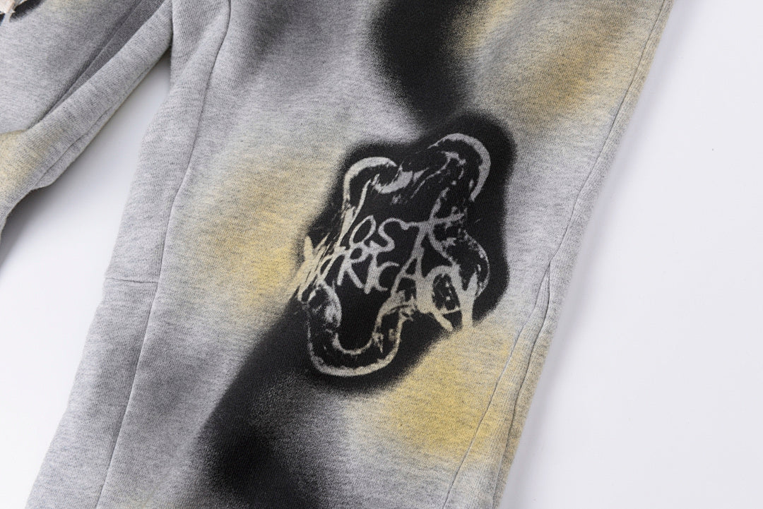 Lost intricacy Lavender Zip Up Hoodie logo洗水印花长裤 - view 3