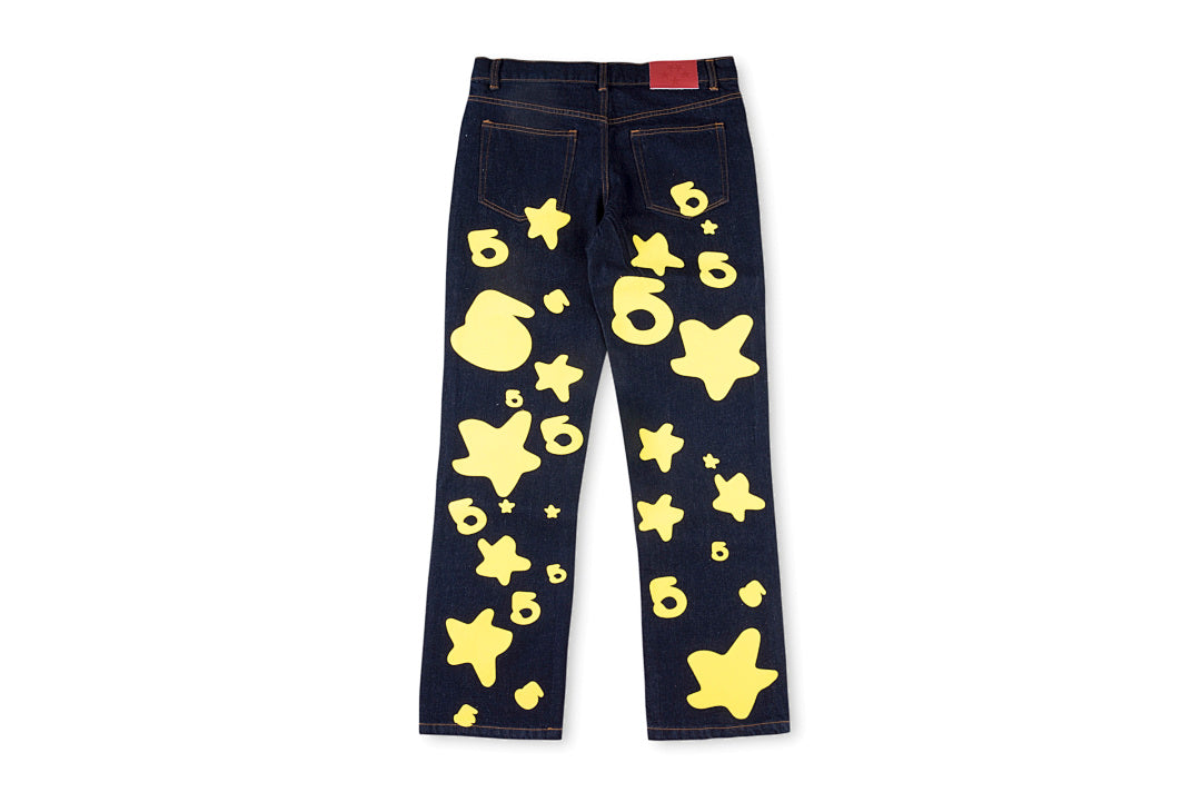 Sp5der 555555 5star Vintage Denim pants 男女休闲牛仔长裤 - view 1