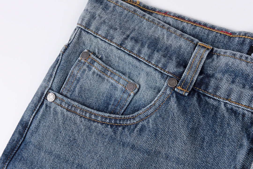 Sp5der 555555 5star Vintage Denim pants 男女休闲牛仔长裤 - view 7