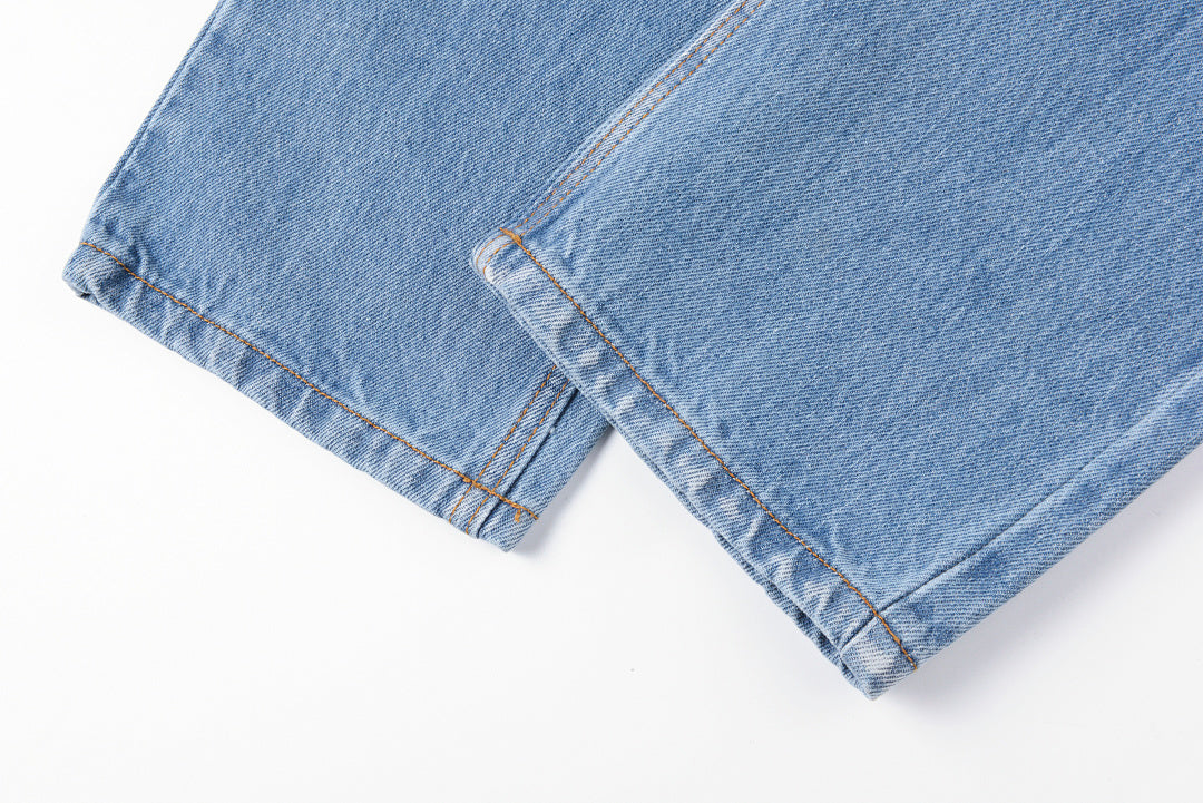 Sp5der 555555 demin jean jacket 印花牛仔长裤 - view 2