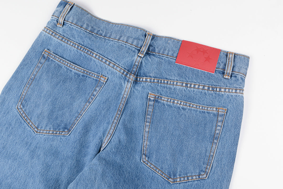 Sp5der 555555 demin jean jacket 印花牛仔长裤 - view 9