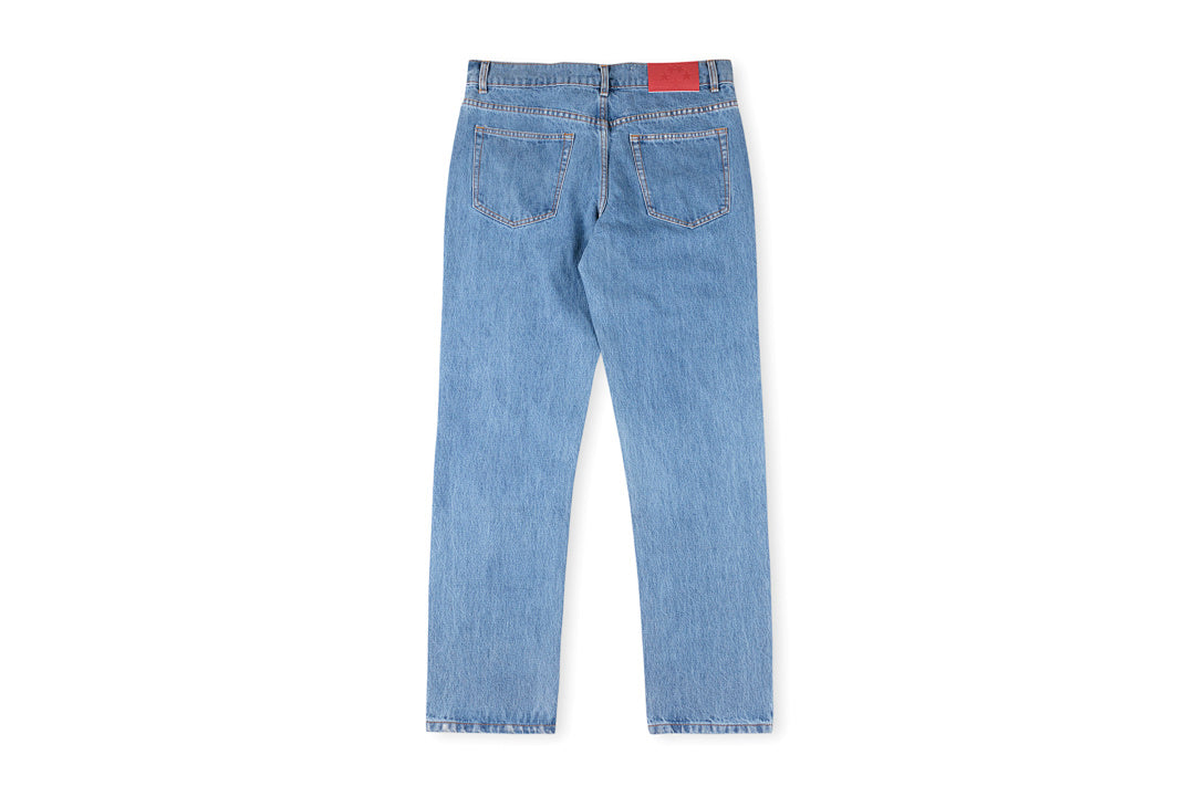 Sp5der 555555 demin jean jacket 印花牛仔长裤 - view 10