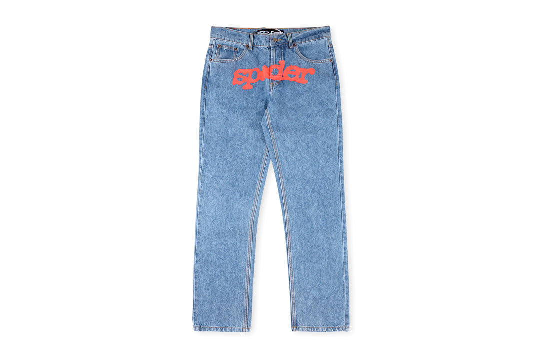 Sp5der 555555 demin jean jacket 印花牛仔长裤 - view 11