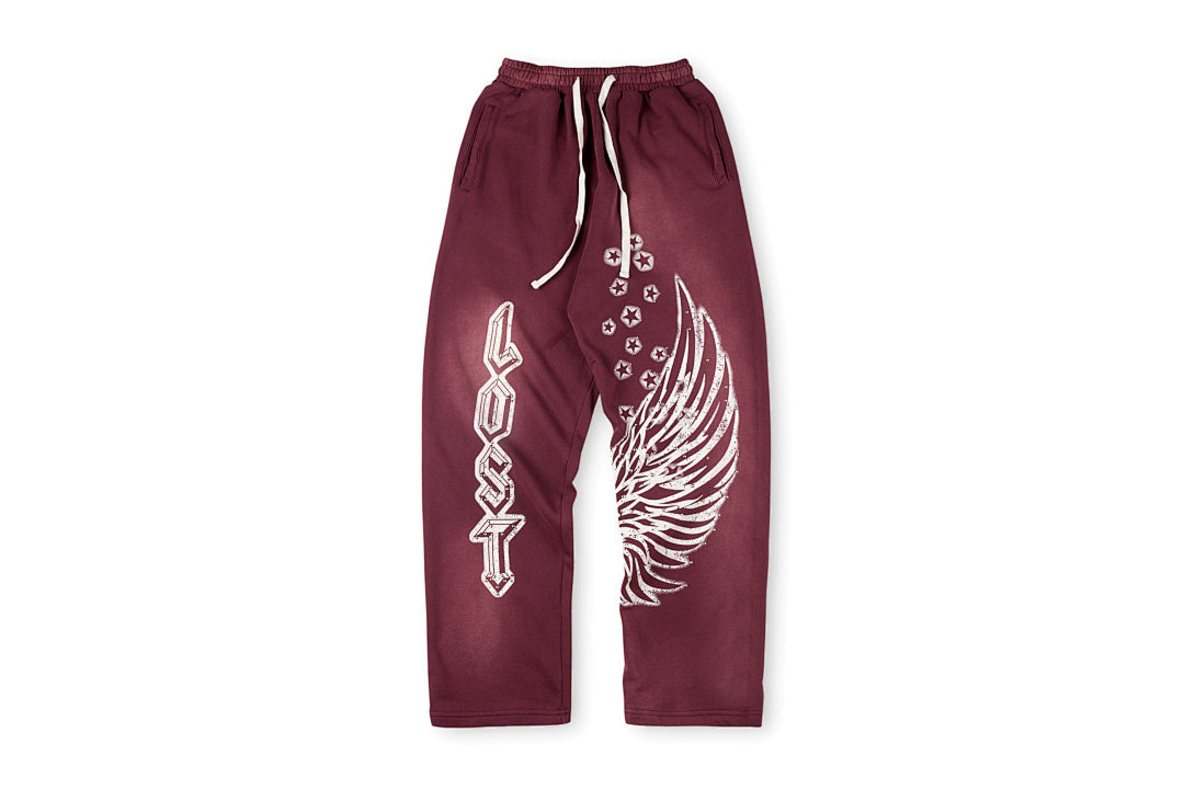 Lost intricacy Hoodies 镶钻洗水破洞休闲套装长裤 - view 10