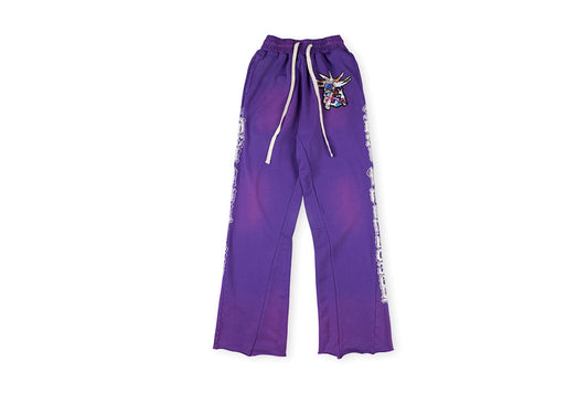 Lost intricacy Pink Hoodie镶钻洗水休闲长裤 - view 6