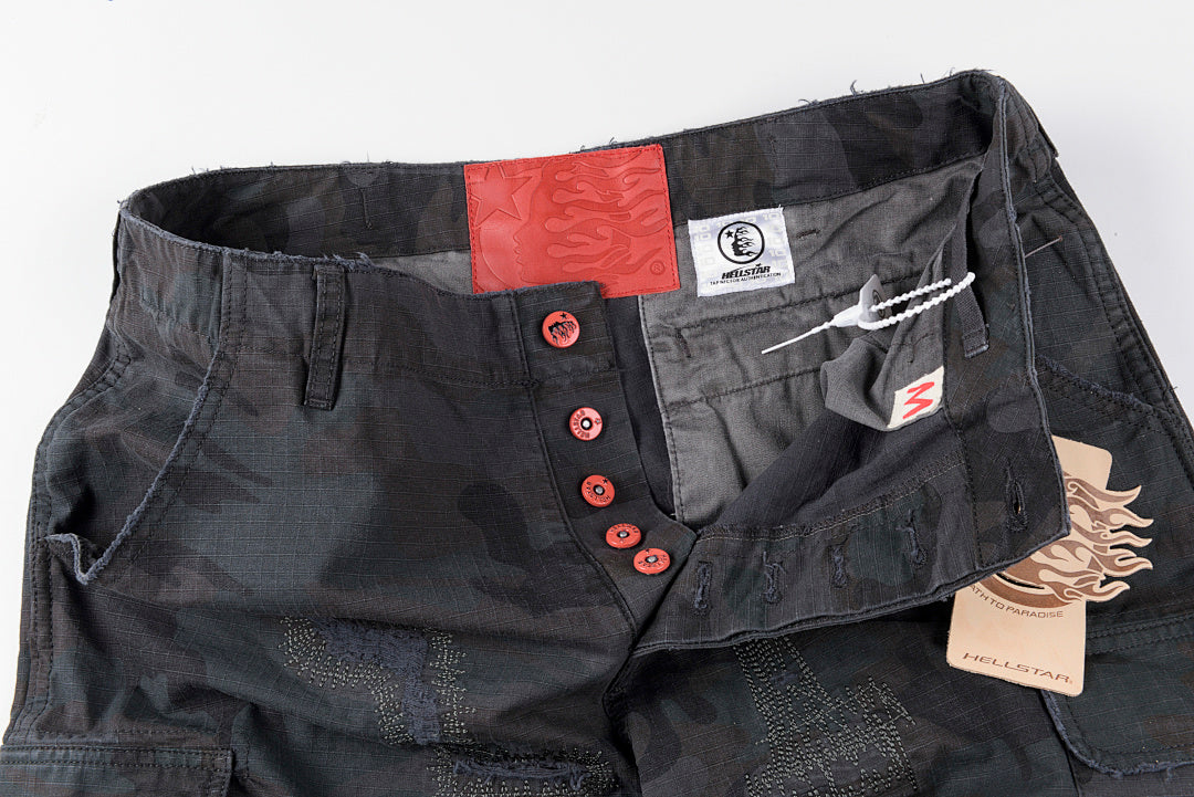 Hellstar Studios Capsule 11Camo Cargo Shorts刺绣工装长裤 - view 2