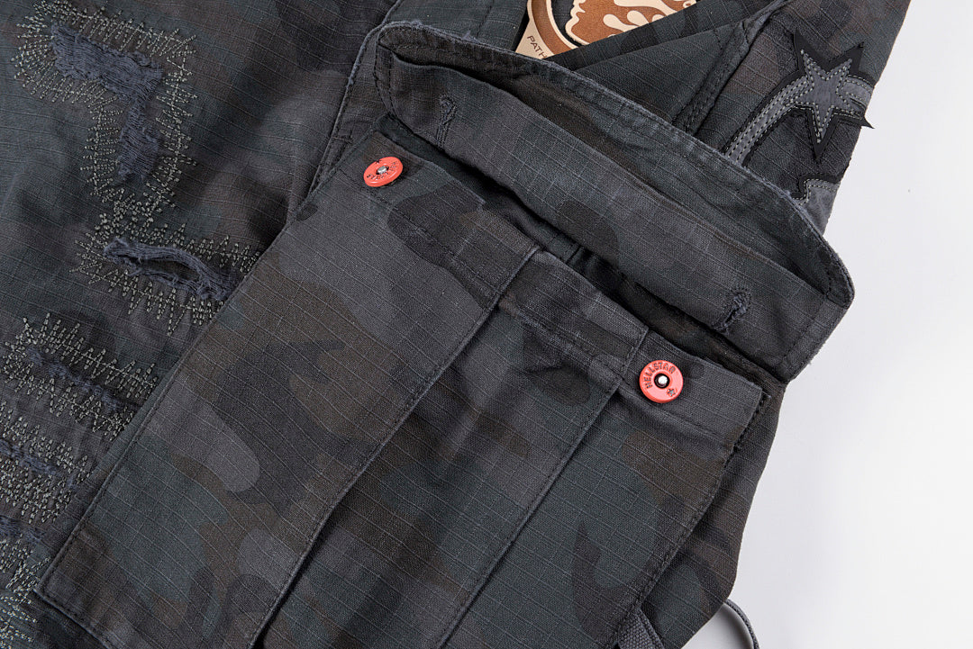 Hellstar Studios Capsule 11Camo Cargo Shorts刺绣工装长裤 - view 3