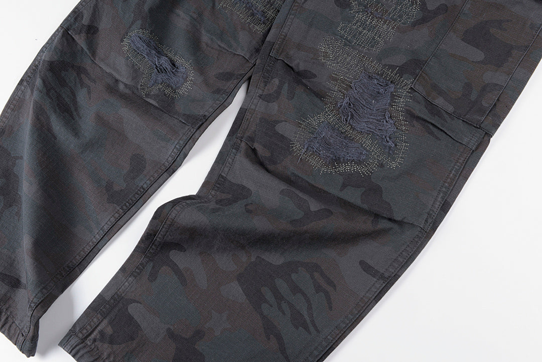 Hellstar Studios Capsule 11Camo Cargo Shorts刺绣工装长裤 - view 6