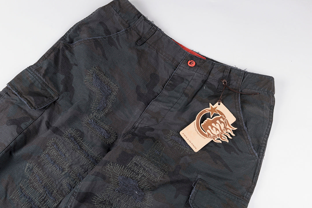 Hellstar Studios Capsule 11Camo Cargo Shorts刺绣工装长裤 - view 7