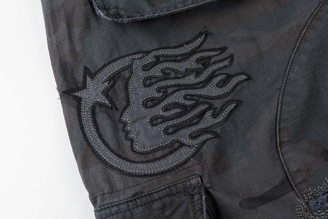 Hellstar Studios Capsule 11Camo Cargo Shorts刺绣工装长裤 - view 10