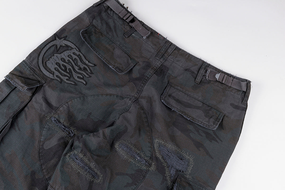 Hellstar Studios Capsule 11Camo Cargo Shorts刺绣工装长裤 - view 12