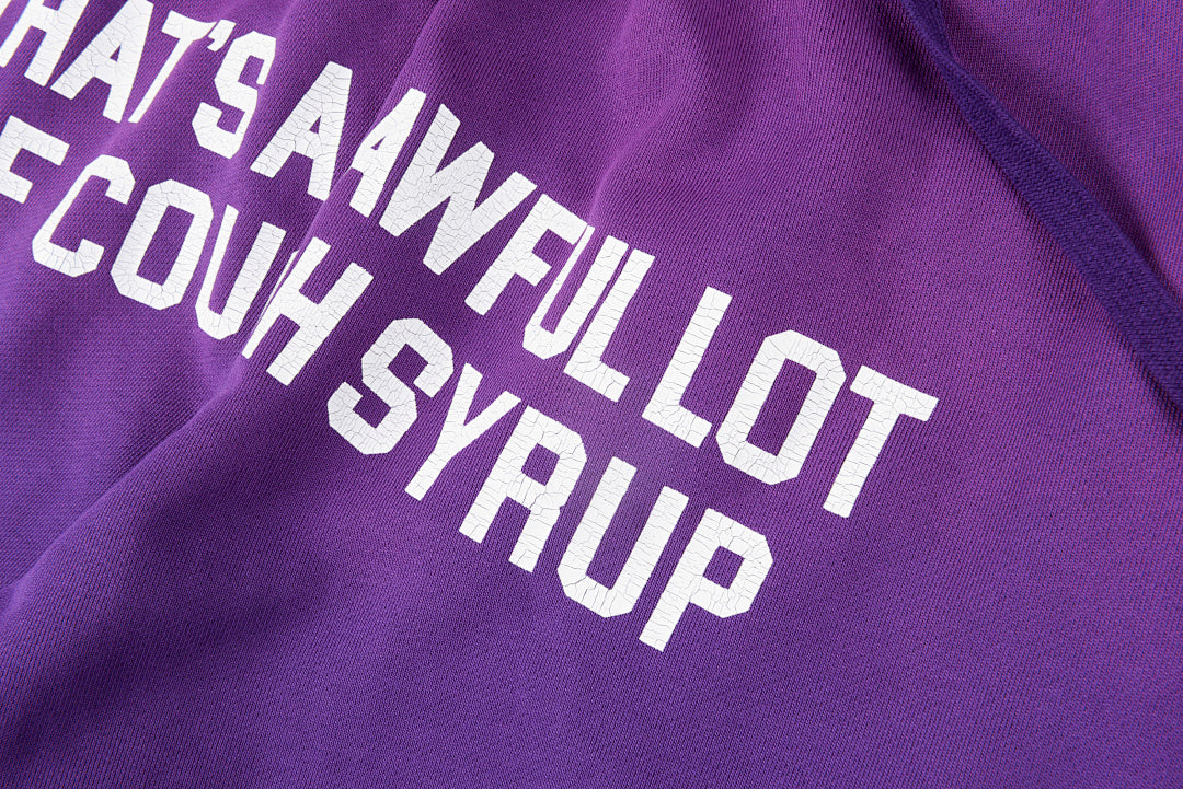 That's A Awful Lot of Cough Syrup裂纹印花休闲套装长裤 - view 8