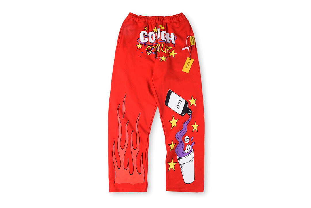 That's A Awful Lot of Cough Syrup Red Hoodie休闲套装长裤 - view 15