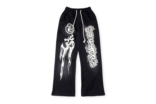 Hellstar Studios Yoga Hoodie 高街小众洗水做旧套装长裤 - view 10