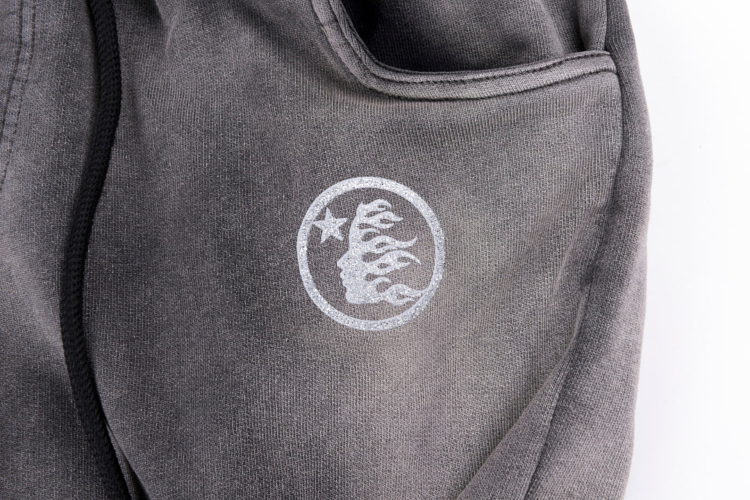 Hellstar Studios Glitter printing Hoodie 闪片印花洗水套装长裤 - view 4
